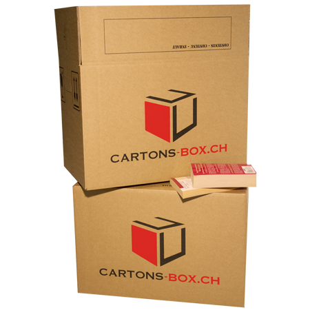 Carton Box N°1 livres, Emballage à la pièce Dimensions extérieures: 500 x  300 x 350 mm (0,053 m³)