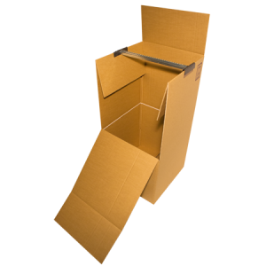 Carton Penderie « Complet », Cartons penderie N° 6 + Tringle aluminium. Emballage à la pièce, Dimensions extérieures : 510 x 510 x 1040 mm (0.270 m3)